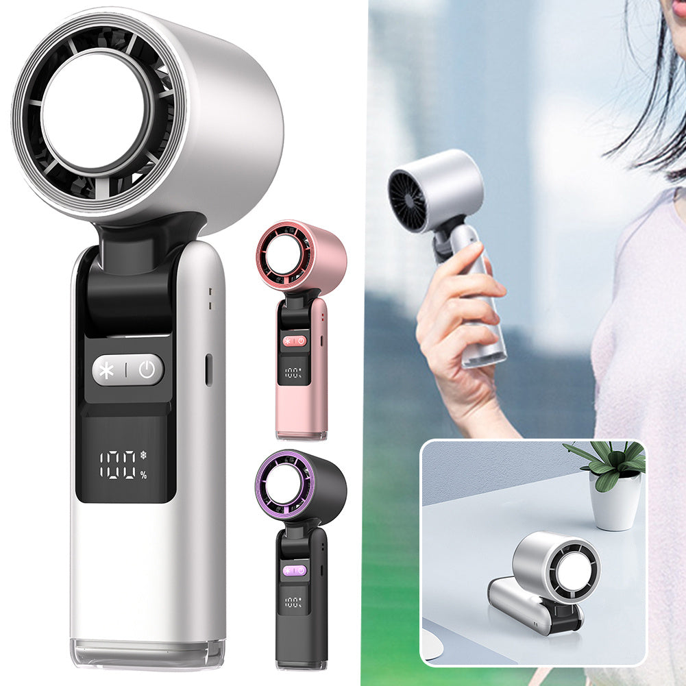 Turbos Chilled Ice Sensation Cold Fan Super Mini Turbos Speed Fan USB Powered Digital Display