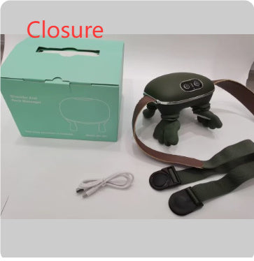 Electric Neck And Shoulder Muscle Massager Wireless Shoulder And Relax Pain Relief N7 Moss Green