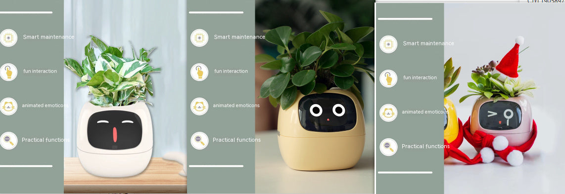Smart Planter Endless Fun Over 49 Rich Expressions 7 Smart Sensors And AI Chips Set41 Small