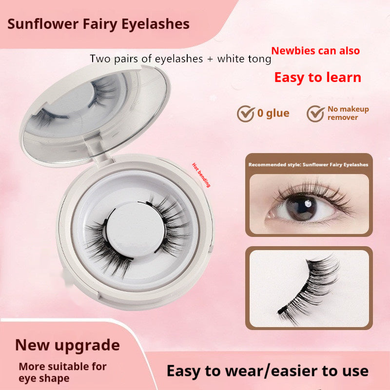 Magnetic Suction False Eyelashes Little Devil Supernatural Magnet Suit UBS013 2pair Eyelash Plus White Clip