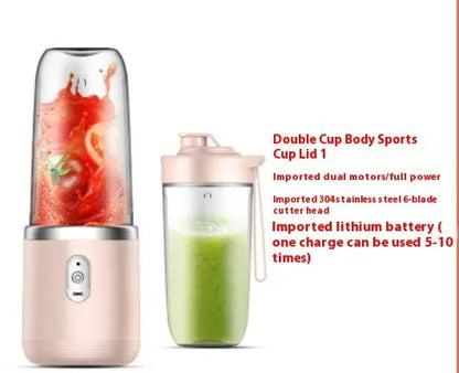 6 blade Portable Blender Mini Juicer Smoothie USB Charging Fruit Squeezer Blender