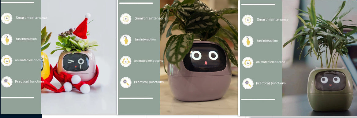 Smart Planter Endless Fun Over 49 Rich Expressions 7 Smart Sensors And AI Chips Set34 Small