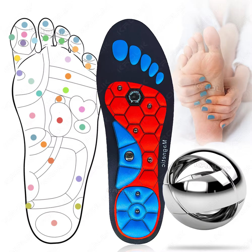 Medical Magnetic Insole Therapy Orthopedic Insoles Massage Foot Weight Loss Shoe Pads