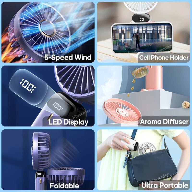 USB Rechargeable Mini Portable Handheld Electric Fan Outdoor Fan