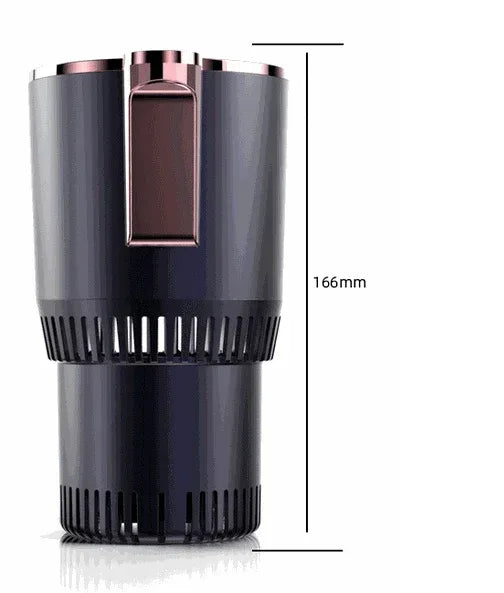 2 In 1 Car Heating Cooling Smart Car Cup Holder Digital Temperature Display Drink Cup Warmer Cooler Mini Car Refrigerator