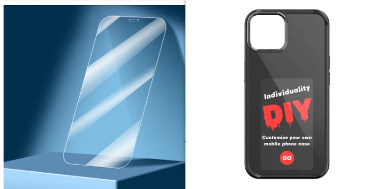 E-ink Screen Phone Case Unlimited Screen Projection Personalized Luxury Phone Case Black set Apple 15Promax