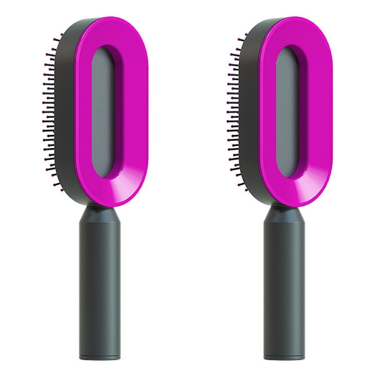Self Cleaning Hair Brush For Women Massage Scalp Comb Anti-Static Hairbrush Set M