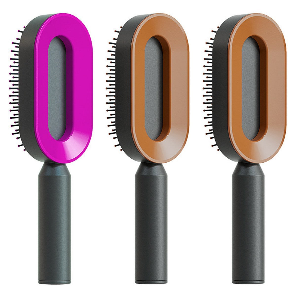 Self Cleaning Hair Brush For Women Massage Scalp Comb Anti-Static Hairbrush Set U