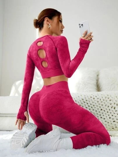 Fashion Exercise Clothes Yoga Suit Women Red