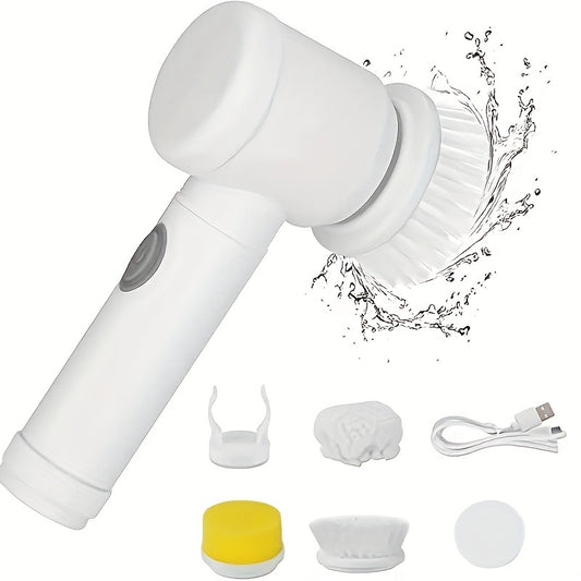 1pc Electric Spin Cleaning Brush,USB Rechargeable Handheld Kitch Cleaner