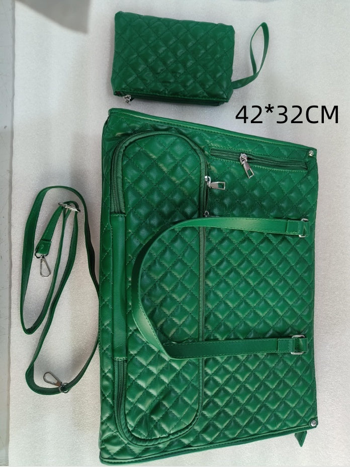 Fashionable Lunch Tote Bag Women's Large Capacity Dark Green 36X16X30cm
