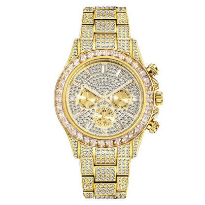 Women's Watch Disc Quartz Movement Simple Casual Business Steel Band Gold