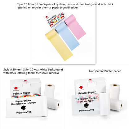 Portable Mini Thermal Label Printer Home Photo Printer Bluetooth-compatible Mini Label Printer Set USB