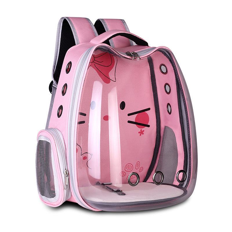 Pet Supplies Pet Backpack Shoulder Cat Bag Dog Bag Pink