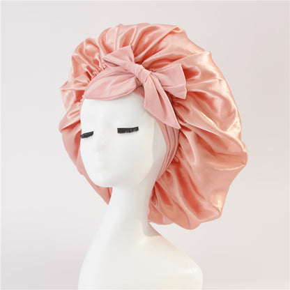 New Silk Bonnet For Sleeping Women Satin Bonnet Hair Bonnet Night Sleep Cap Snow Teeth