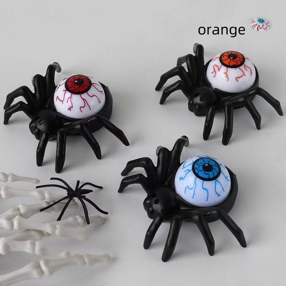 Halloween Decoration Spider Night Lights Party Decoration Horror Party Accessories Spider Back Orange Eyeball