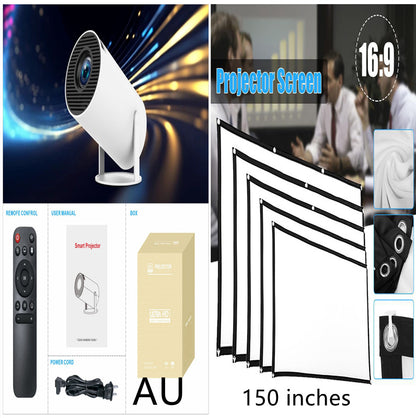 HY300 Pro Projector Home Theater Entertainment Portable Projector Set6 AU