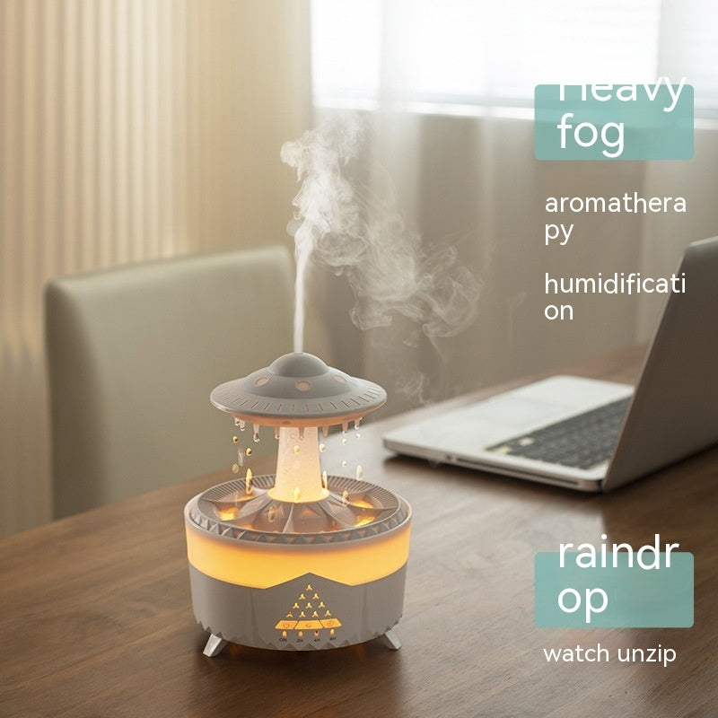New UFO Raindrop Humidifier Water Drop Air Humidifier USB Home Decor