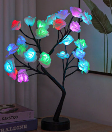 Table Lamp Flower Tree Rose Lamps Rainbow RGB remote control mod Usb Plug In