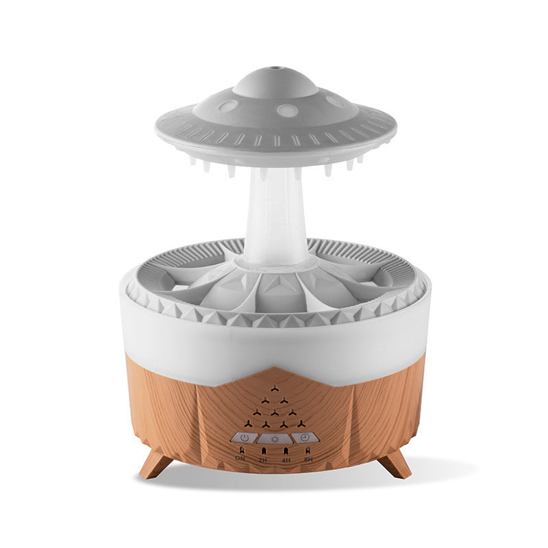 New UFO Raindrop Humidifier Water Drop Air Humidifier USB Home Decor Wood grain UK