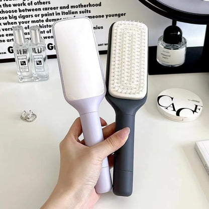 4 In 1 Self Cleaning Hair Brush Purple and Lunar Rock Gray