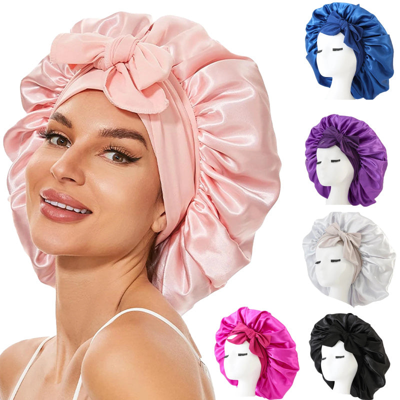 New Silk Bonnet For Sleeping Women Satin Bonnet Hair Bonnet Night Sleep Cap