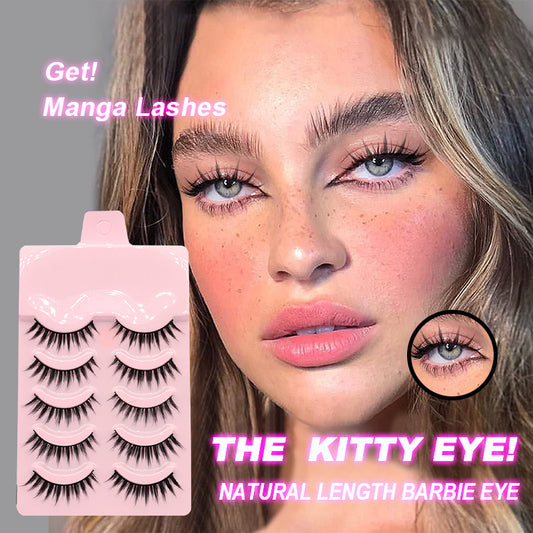 5 Pairs Manga Lashes Korean Makeup Artificial False Eyelashes