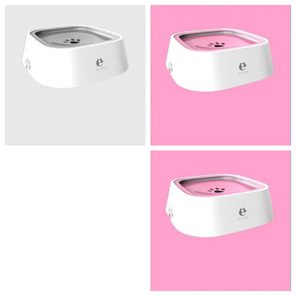 1.5L Cat Dog Water Bowl Carried Floating Bowl 2Pink1Grey