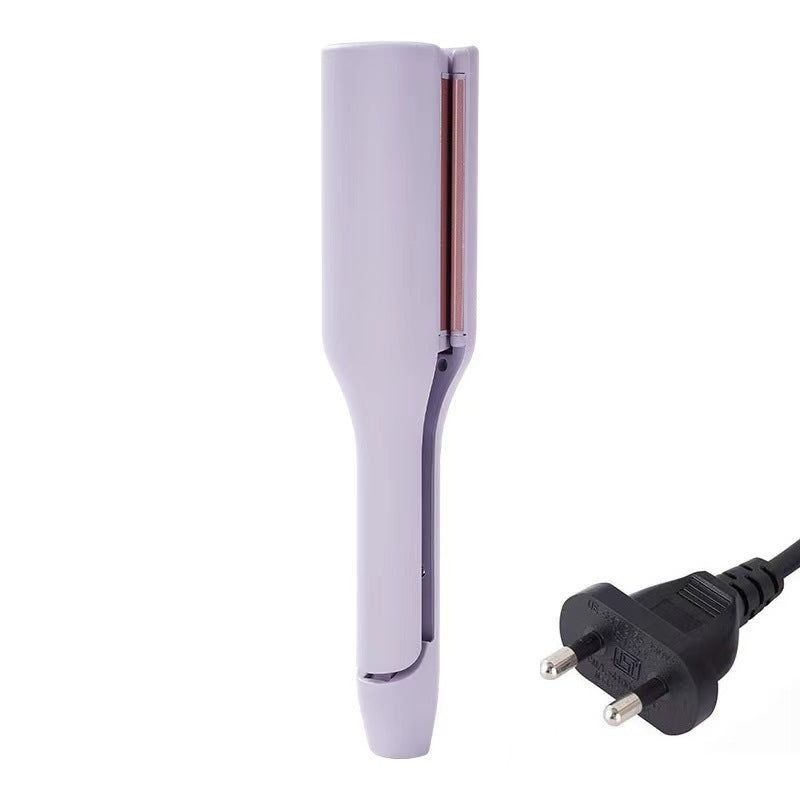Hair Curling Iron Temperature Adjustable Fast Heating For All Hair Style Purple EU 1PC