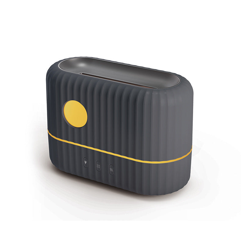 Simulated Flame Aromatherapy Machine Home Office Desktop Humidifier H8 Grey