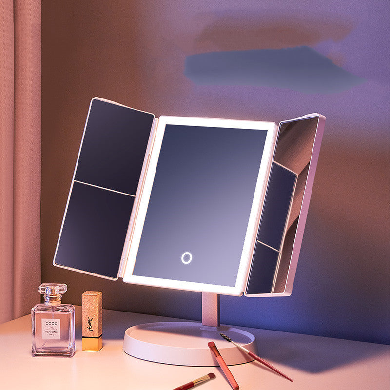 Smart Mirror Desktop Led With Lamp Home Desktop Folding Light 90folding light luxury USB