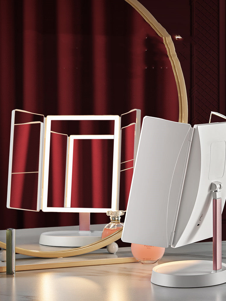 Smart Mirror Desktop Led With Lamp Home Desktop Folding Light