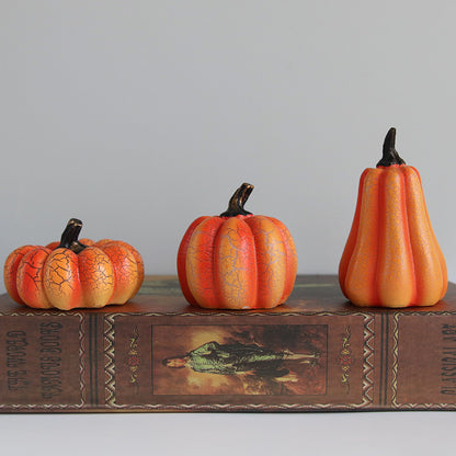 New Halloween Pumpkin Lantern Simulation Pumpkin LED Candle Lamp Pumpkin 3pcs set
