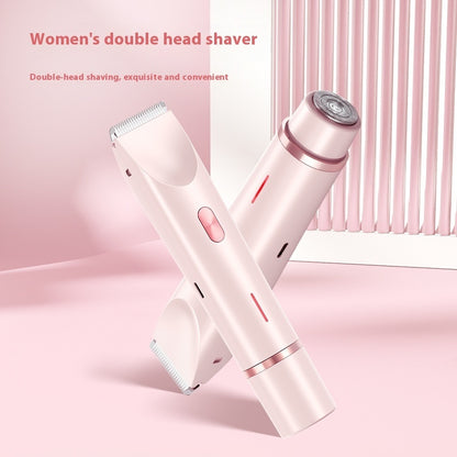 2 In 1 Hair Remover Women's Double Head Shaver Private Pubic Electric Razor