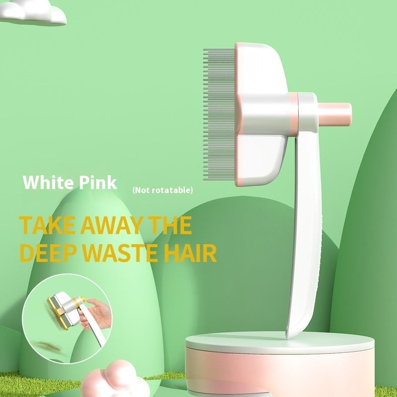 Cat Comb Tie Removal Floating Hair Magic Long Hair Pet Self-Cleaning White Pink