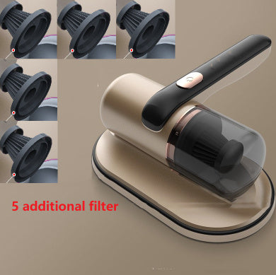 Electric UV Mite Remover Household Bed Mattress Sofa Pillows Mite Removal Gold with 5filter Wireless No logo