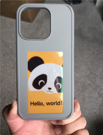 E-ink Screen Phone Case Unlimited Screen Projection Personalized Luxury Phone Case Gray