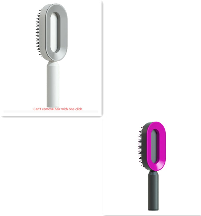 Self Cleaning Hair Brush For Women Massage Scalp Comb Anti-Static Hairbrush Set1