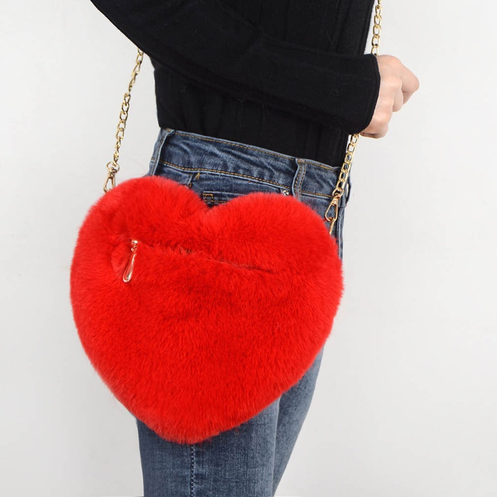 Love Bags For Women Plush Chain Shoulder Bags Party Bag