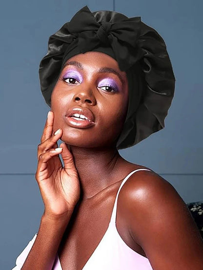 New Silk Bonnet For Sleeping Women Satin Bonnet Hair Bonnet Night Sleep Cap