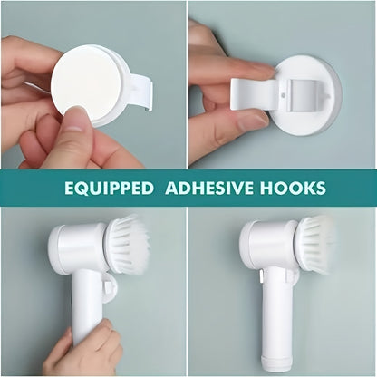 1pc Electric Spin Cleaning Brush,USB Rechargeable Handheld Kitch Cleaner