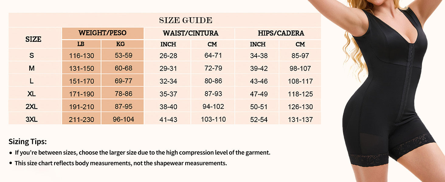 Zipper Shapewear For Women Tummy Control Post Surgery Full Body Shaper