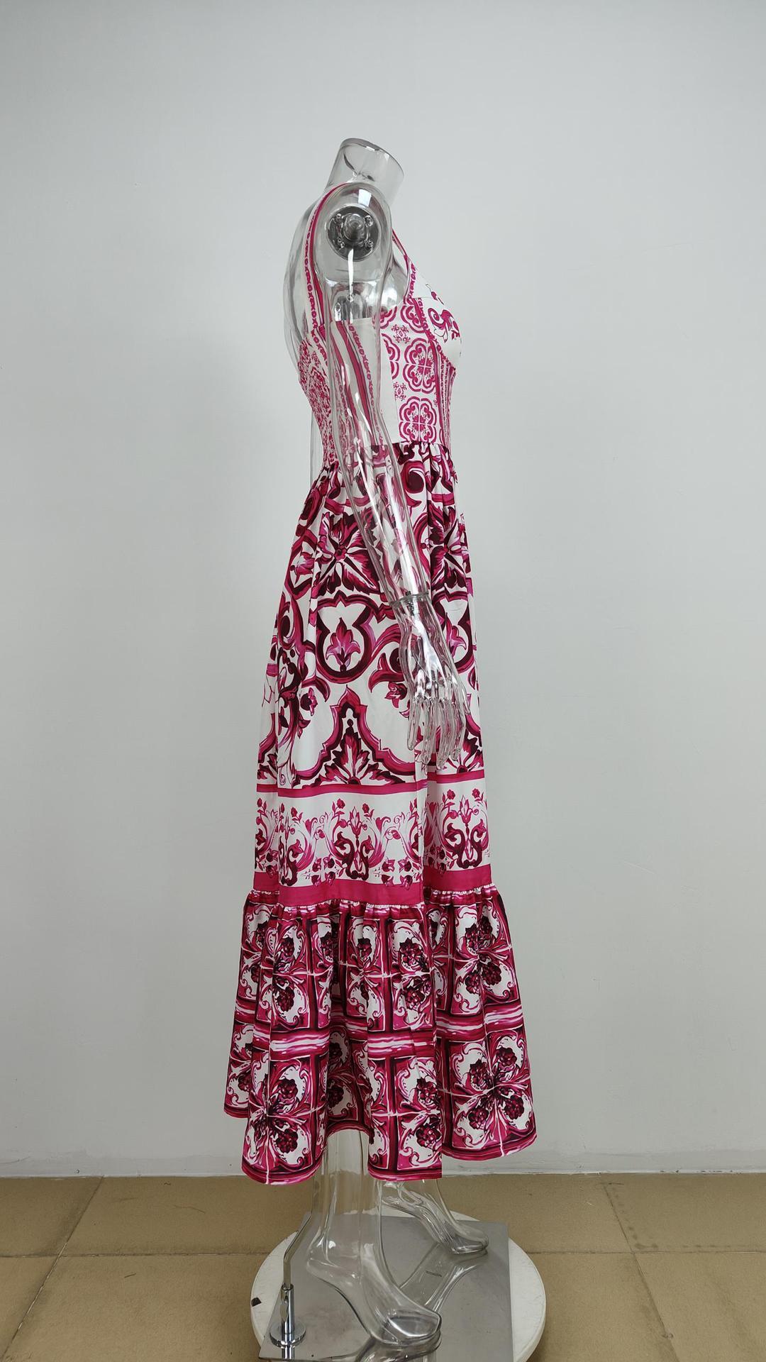 Printed Sleeveless Dress For Women