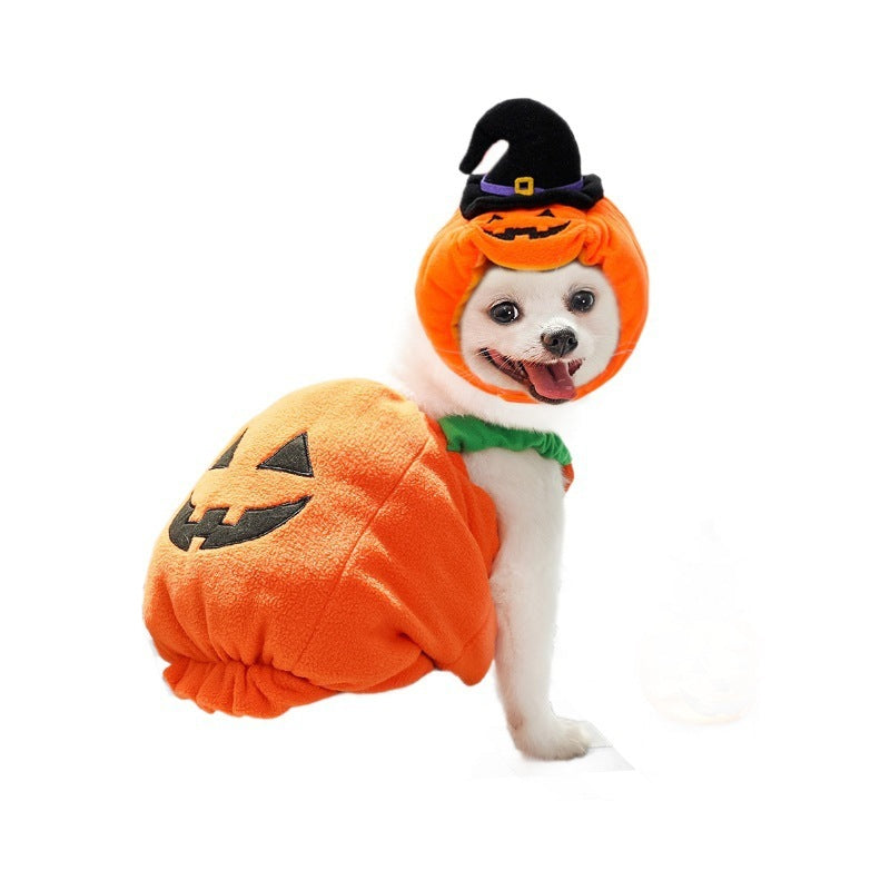 Halloween Pumpkin Vest For Dogs Cats Festive Pet For Small Animals Clothing Set
