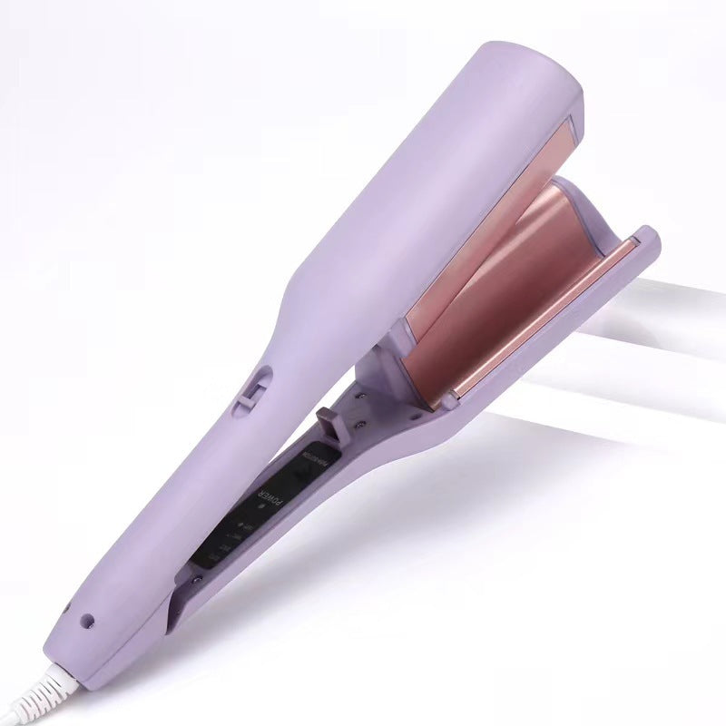 Hair Curling Iron Temperature Adjustable Fast Heating For All Hair Style Purple US 1PC