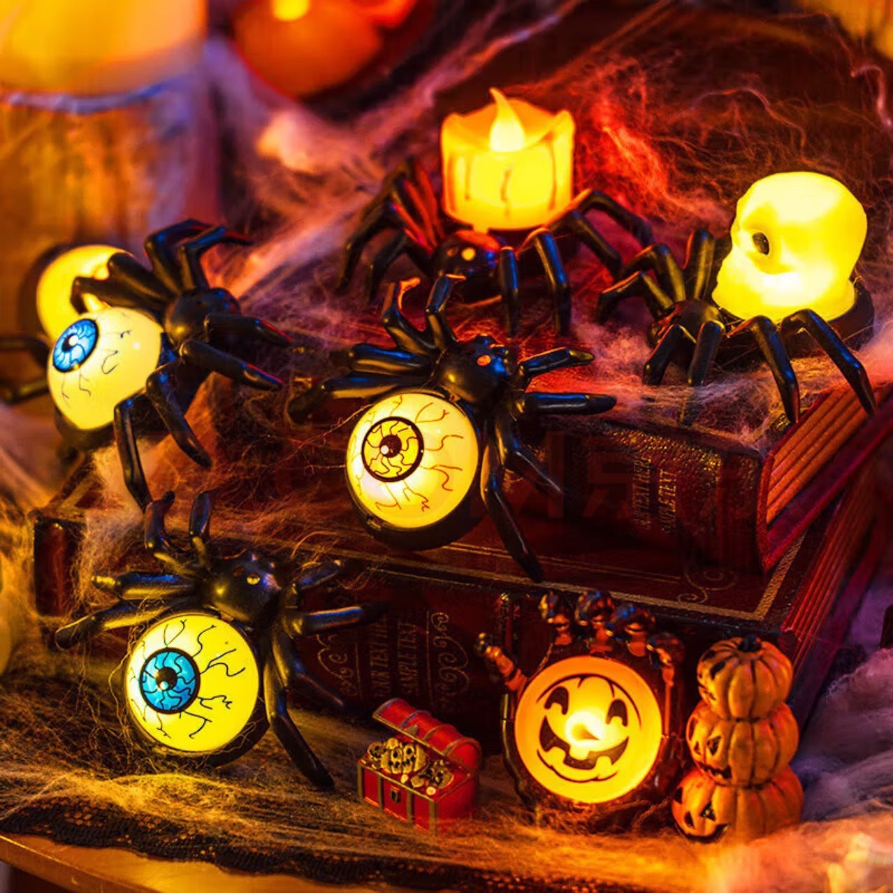 Halloween Decoration Spider Night Lights Party Decoration Horror Party Accessories