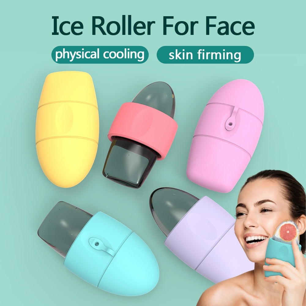 Silicone Ice Face Roller Remove Dark Circles Massage Skin Beauty Facial Roller